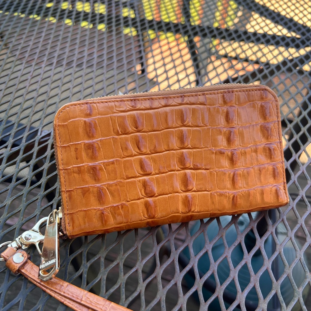 BRAHMIN Wristlet Wallet Clutch DARK RUM